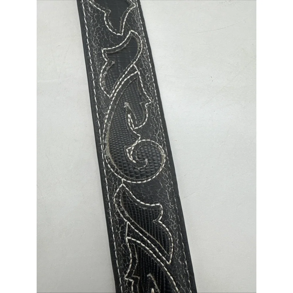 Nocona Men's Western  Classic Leather Gray Belt With Silver Buckle 36 Western